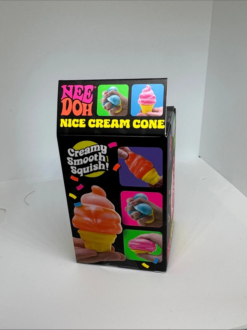 VIRAL !!!! NeeDoh Nice Cream Cone Toy - Orange & Yellow